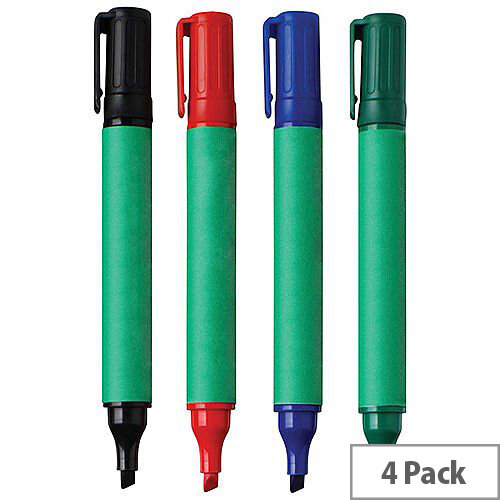 5 Star Eco Drywipe Marker Chisel Tip 2-5mm Line Assorted Pack 4 5 Star Eco Drywipe Marker Chisel Tip 2-5mm Line Assorted Pack 4